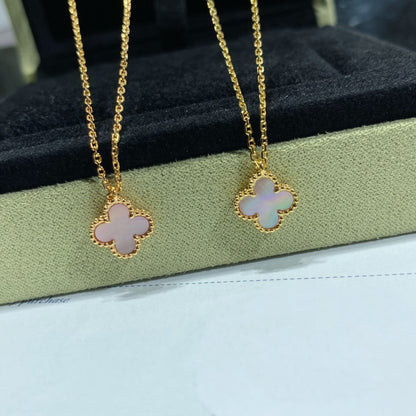 ¡®Lume Jewelry¡¯CLOVER 15MM PINK MOTHER-OF-PEARL SINGLE FLOWER NECKLACE