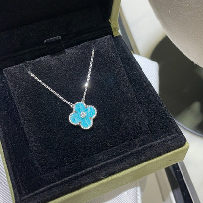 ¡®Lume Jewelry¡¯CLOVER 15MM DIAMOND SVRES PORCELAIN  NECKLACE SILVER