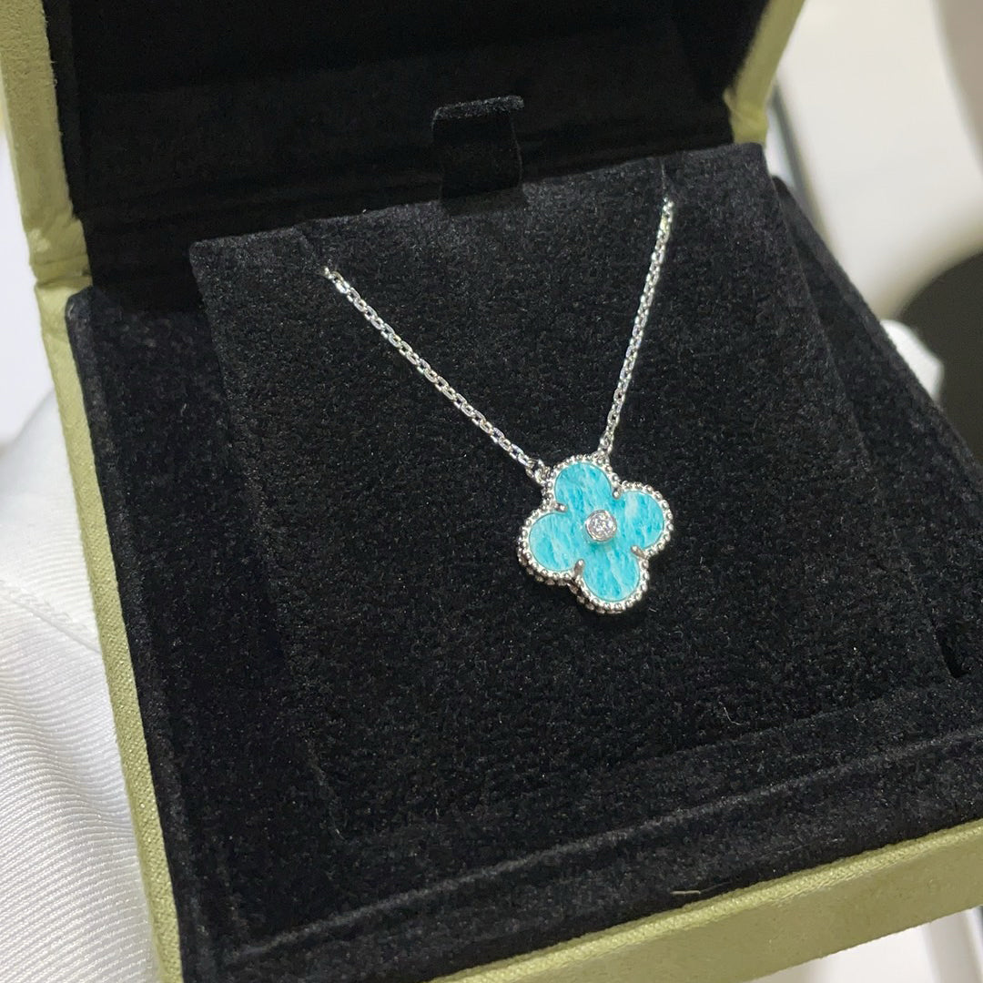 ¡®Lume Jewelry¡¯CLOVER 15MM DIAMOND SVRES PORCELAIN  NECKLACE SILVER