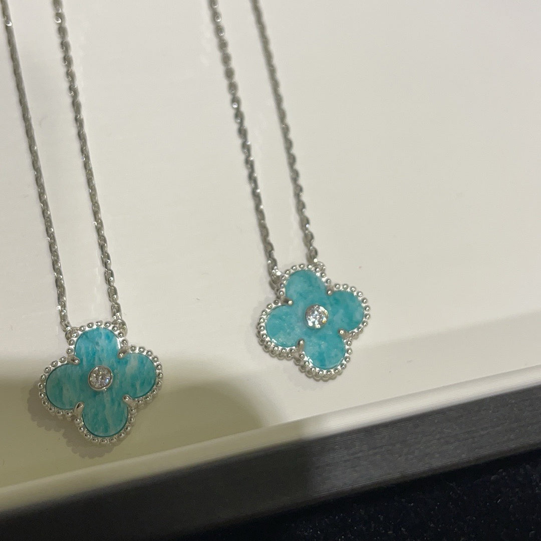 ¡®Lume Jewelry¡¯CLOVER 15MM DIAMOND SVRES PORCELAIN  NECKLACE SILVER
