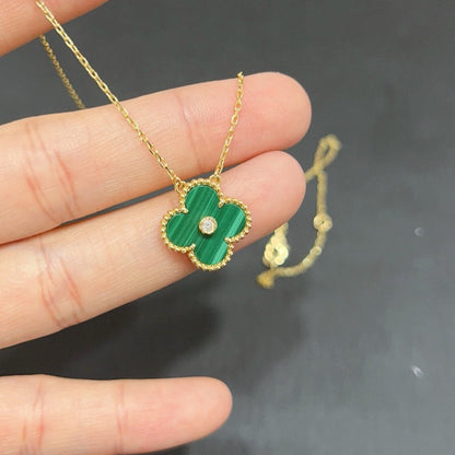 ¡®Lume Jewelry¡¯CLOVER 15MM DIAMOND TURQUOISE NECKLACE