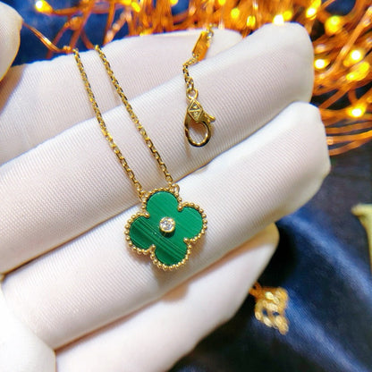 ¡®Lume Jewelry¡¯CLOVER 15MM DIAMOND TURQUOISE NECKLACE