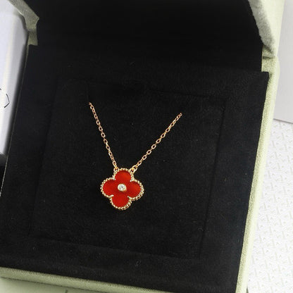 ¡®Lume Jewelry¡¯CLOVER 15MM DIAMOND CARNELIAN NECKLACE