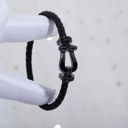 ¡®Lume Jewelry¡¯FORCE LARGE SERIES HORSESHOE BLACK SAMURAI BRACELET
