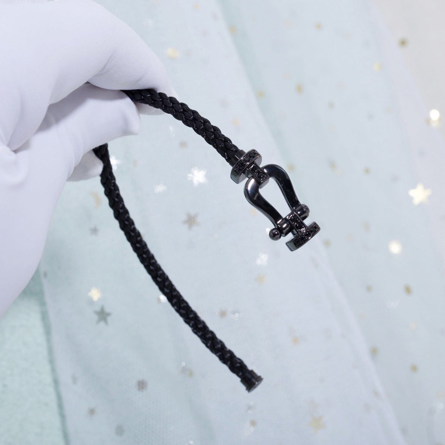 ¡®Lume Jewelry¡¯FORCE LARGE SERIES HORSESHOE BLACK SAMURAI BRACELET
