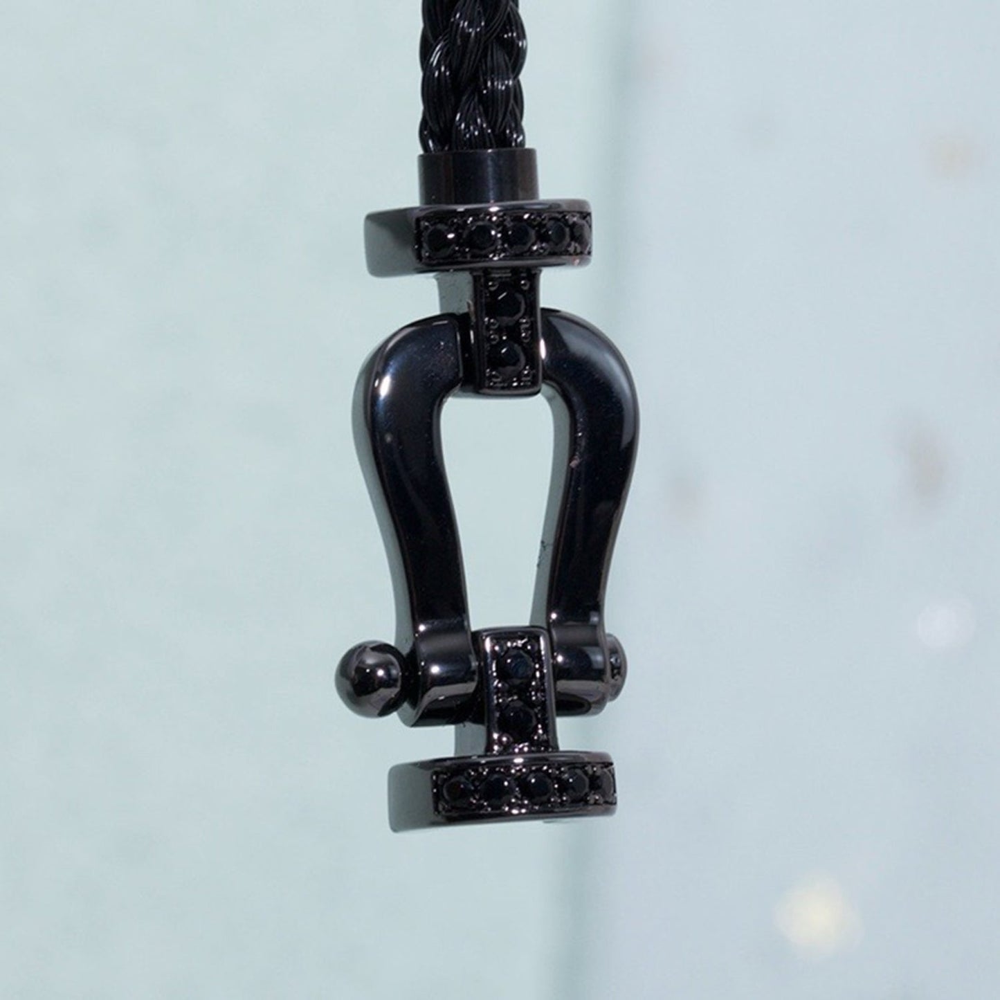 ¡®Lume Jewelry¡¯FORCE LARGE SERIES HORSESHOE BLACK SAMURAI BRACELET