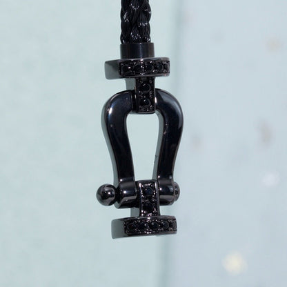 ¡®Lume Jewelry¡¯FORCE LARGE SERIES HORSESHOE BLACK SAMURAI BRACELET