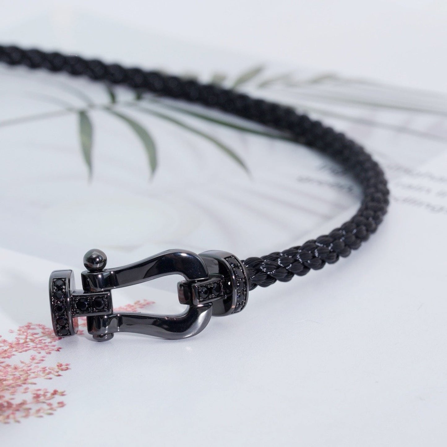¡®Lume Jewelry¡¯FORCE LARGE SERIES HORSESHOE BLACK SAMURAI BRACELET