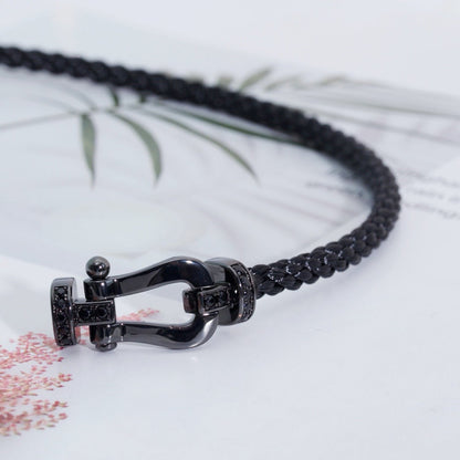 ¡®Lume Jewelry¡¯FORCE LARGE SERIES HORSESHOE BLACK SAMURAI BRACELET