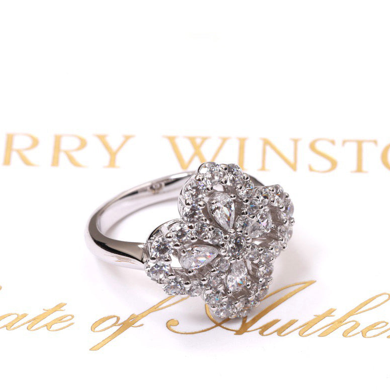 ¡®Lume Jewelry¡¯LOOP RING FULL MOTIF DIAMOND 16MM SILVE