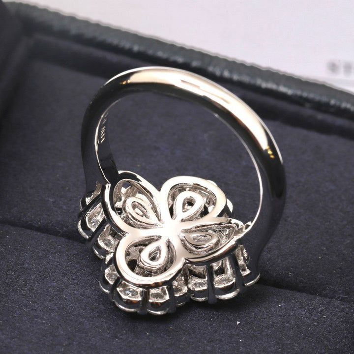 ¡®Lume Jewelry¡¯LOOP RING FULL MOTIF DIAMOND 16MM SILVE