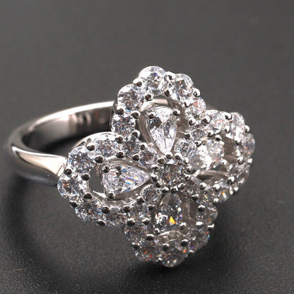 ¡®Lume Jewelry¡¯LOOP RING FULL MOTIF DIAMOND 16MM SILVE