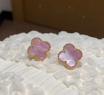 [Lume Jewelry]Clover Mini Pink Earrings