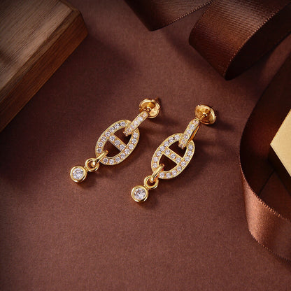 ¡®Lume Jewelry¡¯HM CHAINE DIAMOND EARRINGS