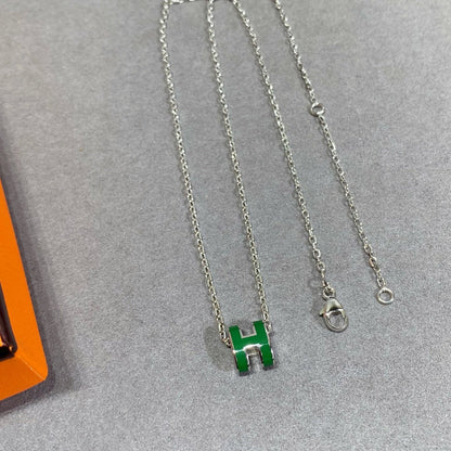 ¡®Lume Jewelry¡¯POP H GREEN NECKLACE SILVER AND GOLD