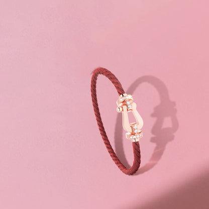 ¡®Lume Jewelry¡¯FORCE 10 HALF DIAMOND PINK GOLD RED CORDERI LARGE AND MEDIUM MODEL