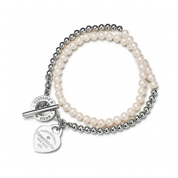 [Lume Jewelry]RETURN TO TIF HEART TAF BEAD PEARL BRACELET