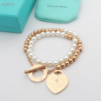 [Lume Jewelry]RETURN TO TIF HEART TAF BEAD PEARL BRACELET