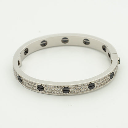 ¡®Lume Jewelry¡¯LOVE BRACELET 6.1MM DIAMOND-PAVED CERAMIC