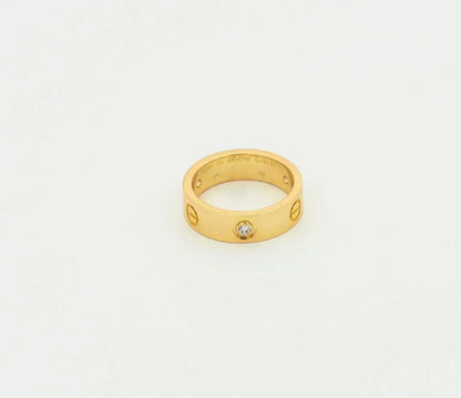 ¡®Lume Jewelry¡¯LOVE RING 5.5MM 3 DIAMONDS GOLD