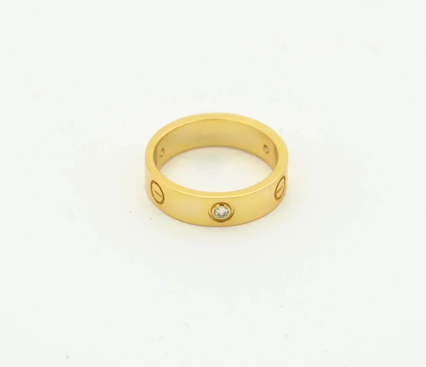 ¡®Lume Jewelry¡¯LOVE RING 4MM 1 DIAMOND GOLD