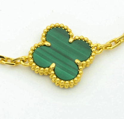[Lume Jewelry]New  CLOVER 5 MOTIF MALACHITE BRACELET COLLECTION