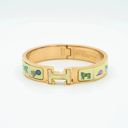 ¡®Lume Jewelry¡¯H PINK GOLD BRACELET CREAM CERAMIC