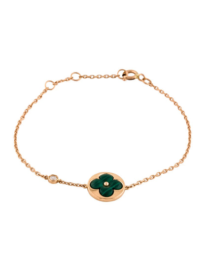 ¡®Lume Jewelry¡¯SUN MALACHITE 1 DIAMOND PINK GOLD BRACELET