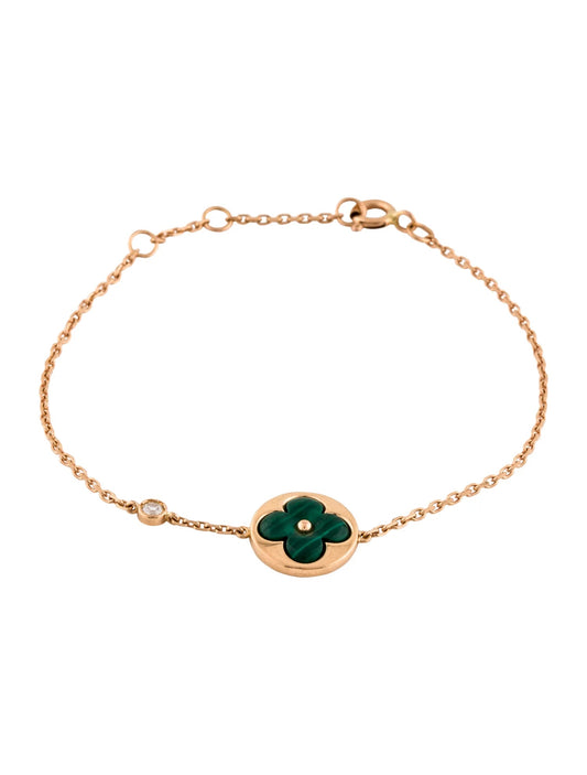 ¡®Lume Jewelry¡¯SUN MALACHITE 1 DIAMOND PINK GOLD BRACELET