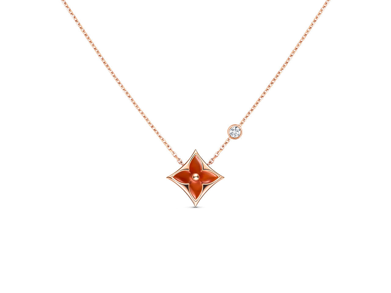 ¡®Lume Jewelry¡¯STAR NECKLACE PINK GOLD 1 DIAMOND