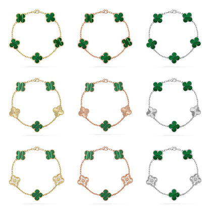[Lume Jewelry]New  CLOVER 5 MOTIF MALACHITE BRACELET COLLECTION