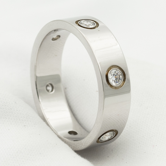 ¡®Lume Jewelry¡¯LOVE RING 5.5MM 6 DIAMONDS SILVER