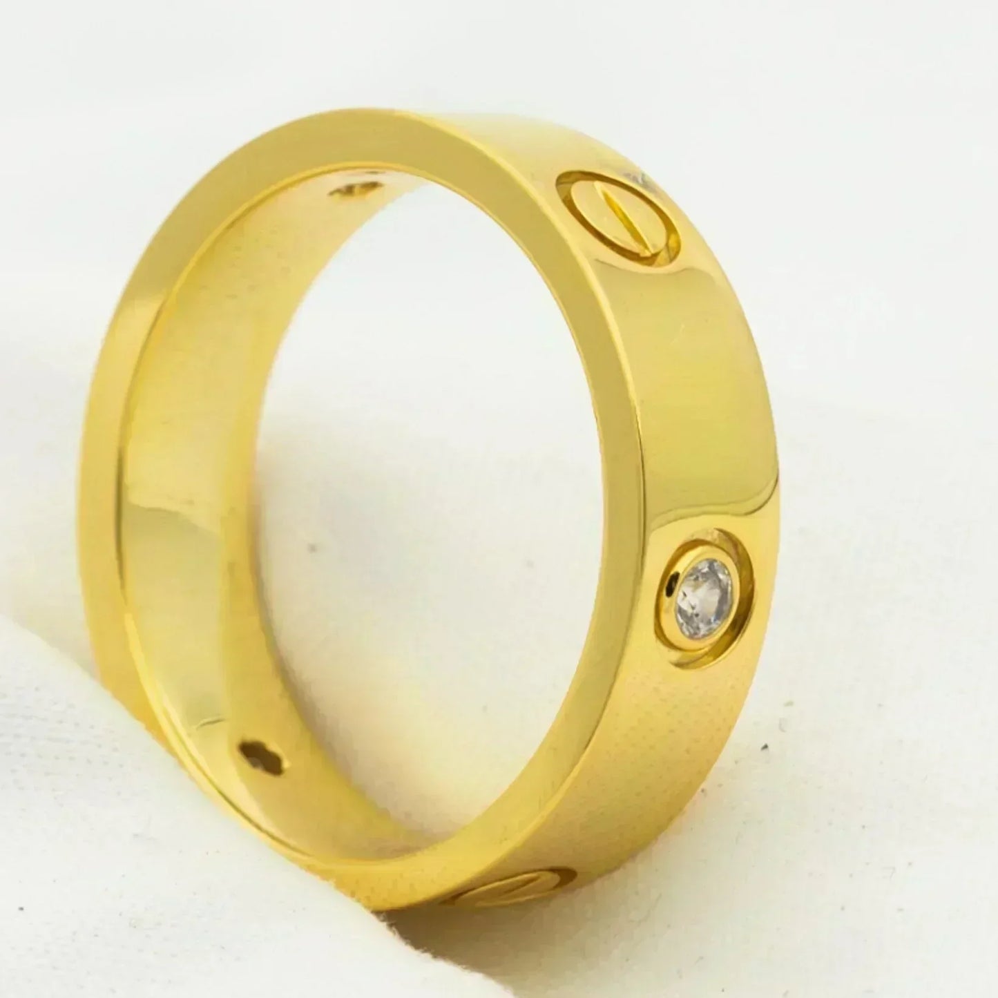 ¡®Lume Jewelry¡¯LOVE RING 5.5MM 3 DIAMONDS GOLD