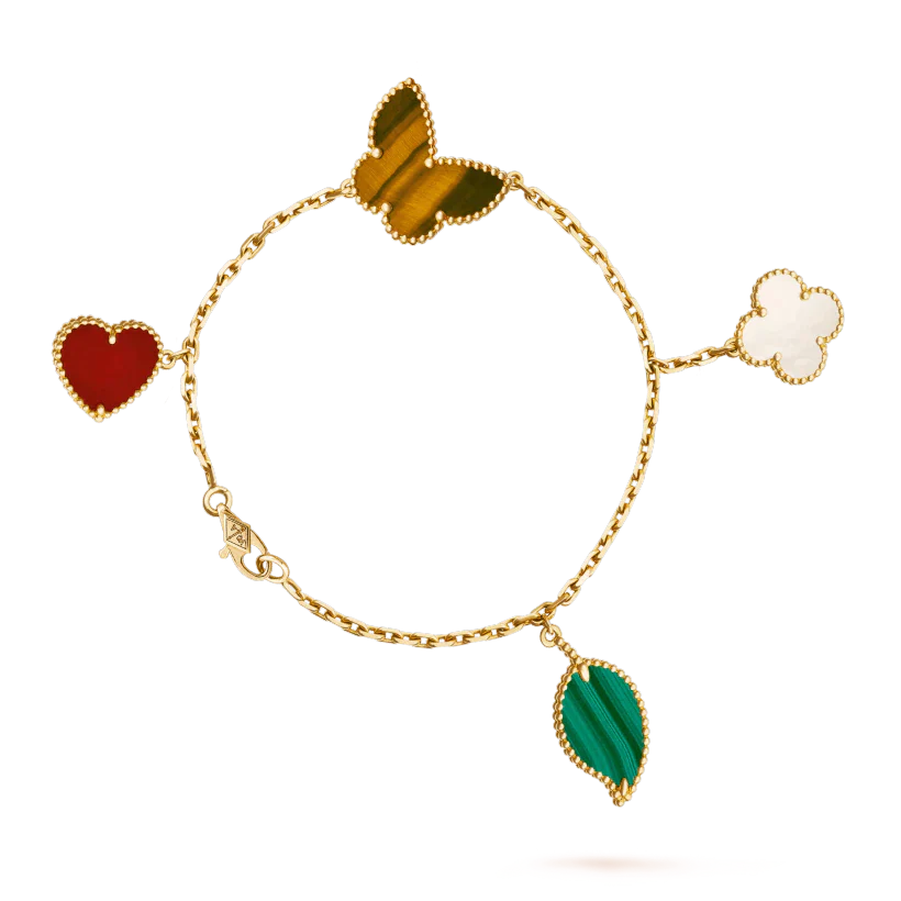 ¡®Lume Jewelry¡¯LUCKY SPRING 5 MOTIF GOLD BRACELET