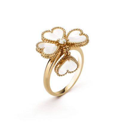 ¡®Lume Jewelry¡¯SWEET CLOVER WHITE MOP RING