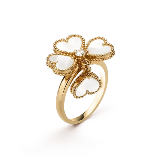 ¡®Lume Jewelry¡¯SWEET CLOVER WHITE MOP RING