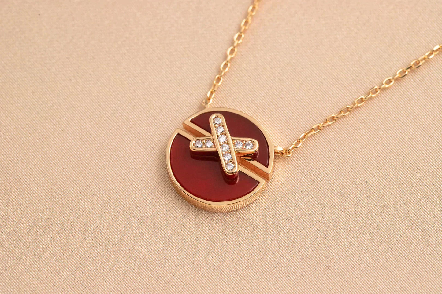 ¡®Lume Jewelry¡¯JEUX DE ROSE GOLD DIAMOND NECKLACE