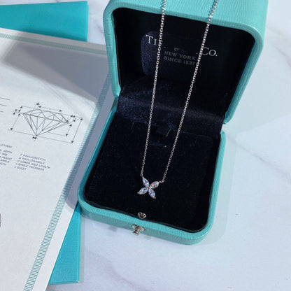 [Lume Jewelry]PLATINUM AND DIAMOND VICTORIA PENDANT NECKLACE