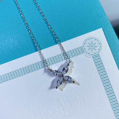 [Lume Jewelry]PLATINUM AND DIAMOND VICTORIA PENDANT NECKLACE