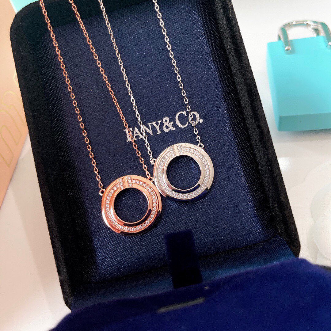 [Lume Jewelry]DIAMOND AND MOTHER OF PEARL CIRCLE PENDANT