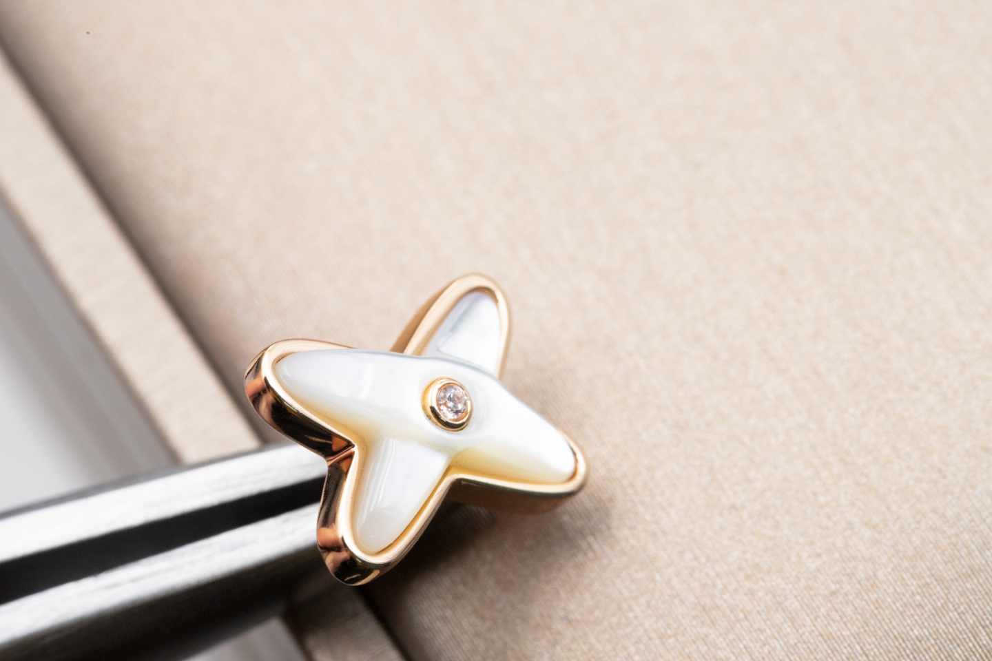 ¡®Lume Jewelry¡¯JEUX DE WHITE MOP PINK GOLD DIAMOND EARRINGS