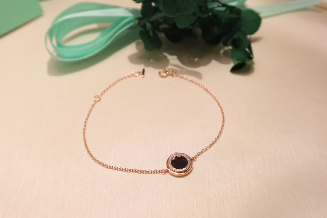 [Lume Jewelry]DIAMOND CIRCLE PINK GOLD BRACELET