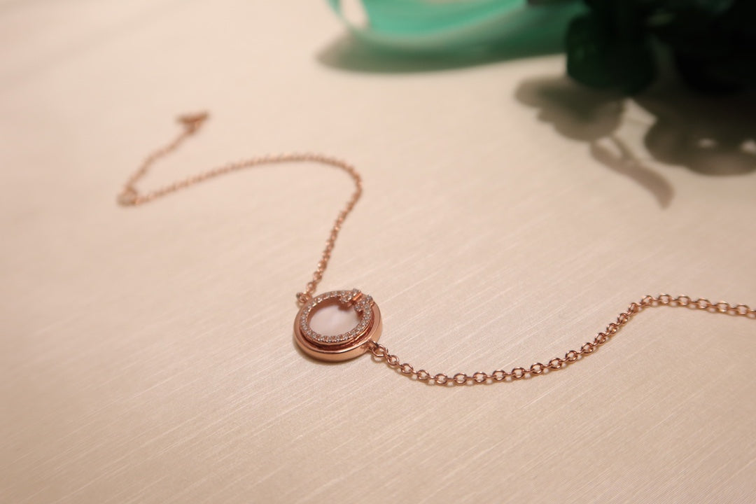 [Lume Jewelry]DIAMOND CIRCLE PINK GOLD BRACELET
