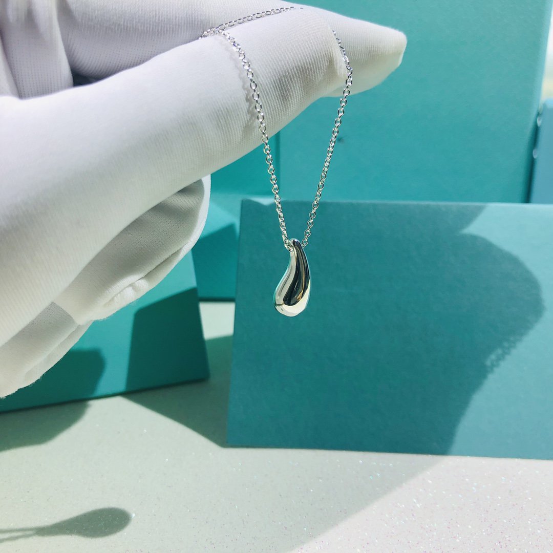 [Lume Jewelry]ELSA PERETTI TEARDROP PENDANT STERLING SILVER NECKLACE