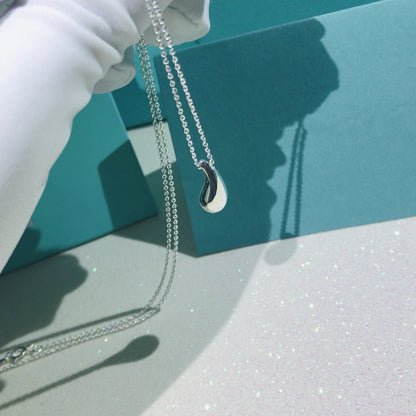 [Lume Jewelry]ELSA PERETTI TEARDROP PENDANT STERLING SILVER NECKLACE