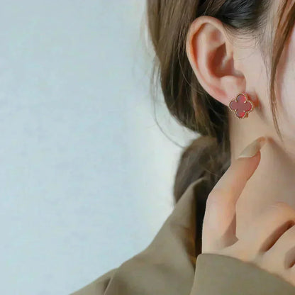 ¡®Lume Jewelry¡¯CLOVER MEDIUM 1 MOTIFS CARNELIAN  EARRINGS