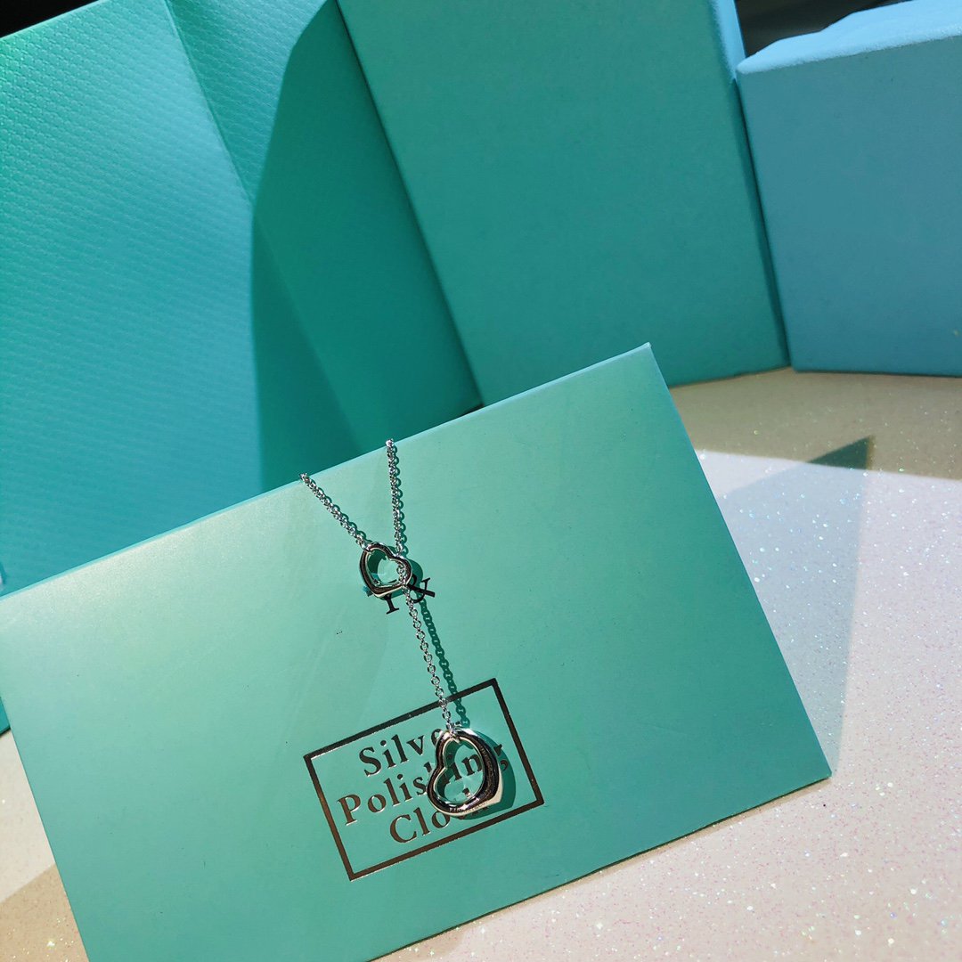[Lume Jewelry]OPEN HEART LARIAT NECKLACE SILVER