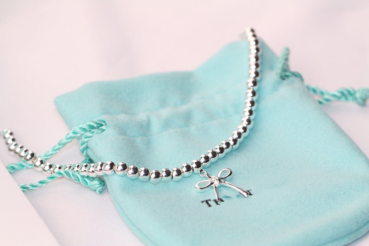[Lume Jewelry]STERLING SILVER BOW BEAD BRACELET