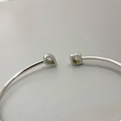 [Lume Jewelry]JONC FLEX MY TWIN TOI & MOI SILVER DIAMOND BRACELET