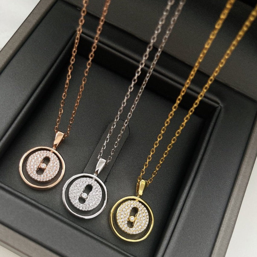 [Lume Jewelry]LUCKY MOVER PM PAVED NECKLACE